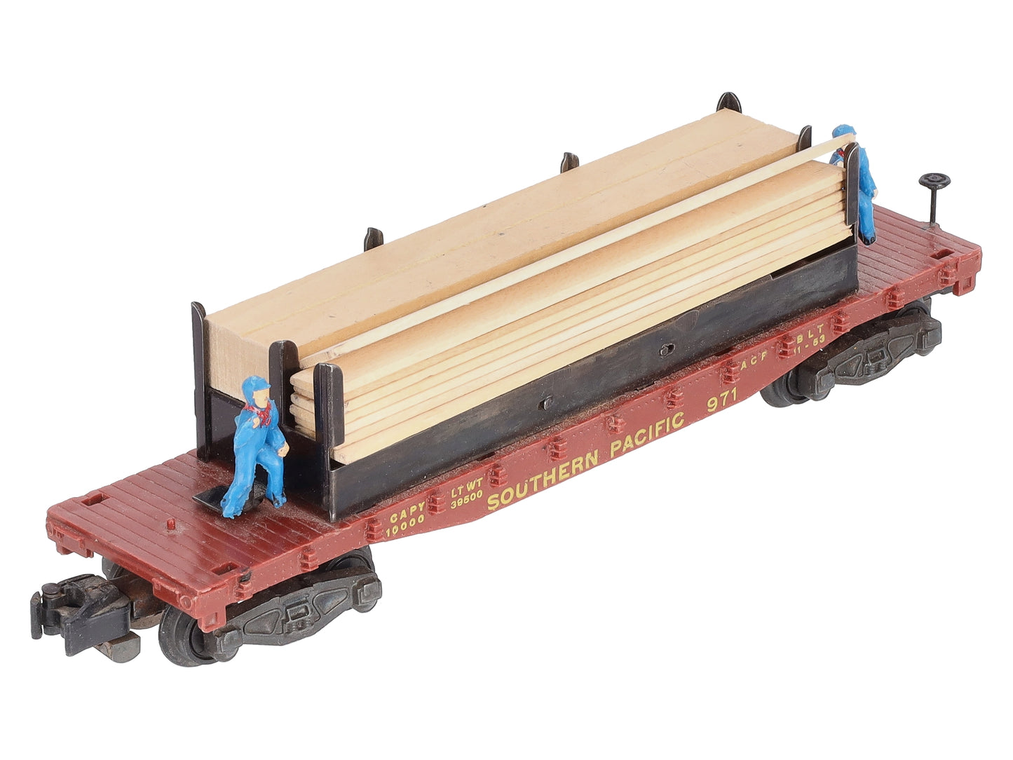 American Flyer 971 Vintage S Southern Pacific Lumber Unloading Car VG