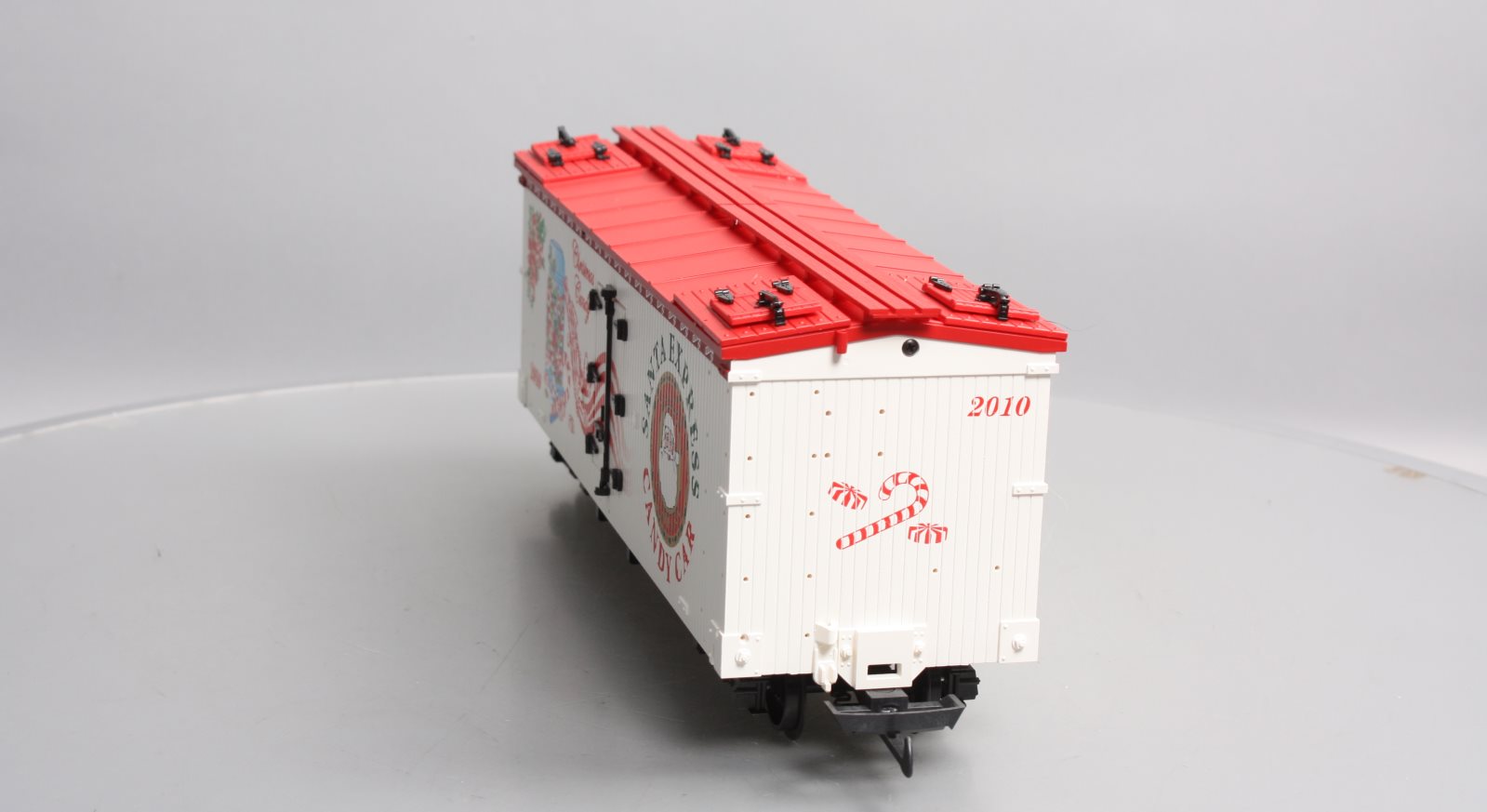 USA Trains 13028 G 2010 Christmas Car Santa Express Candy Car Wood Ice Reefer