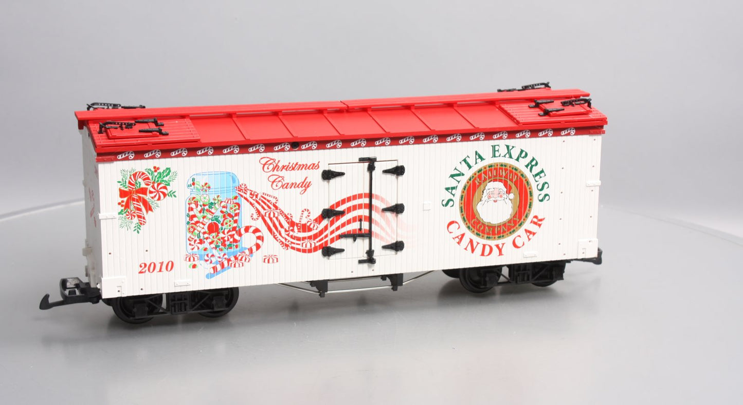 USA Trains 13028 G 2010 Christmas Car Santa Express Candy Car Wood Ice Reefer