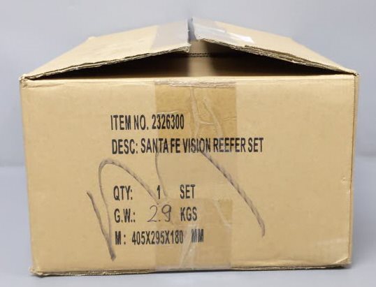 Lionel 2326300 O VISIONLINE Santa Fe Reefer Cars with Sound
