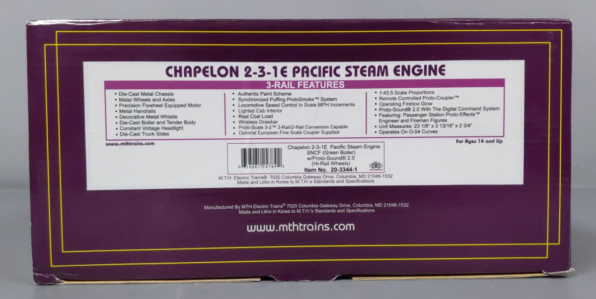 MTH 20-3344-1 Orient Express 2-3-1 Pacific w/PS2 (Hi-Rail Wheels) 231E22