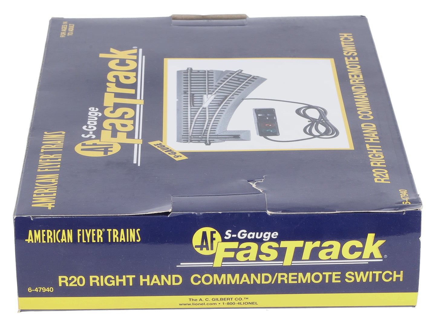 American Flyer 6-47940 S Right Hand R-20 FasTrack Command Control Switch Turnout