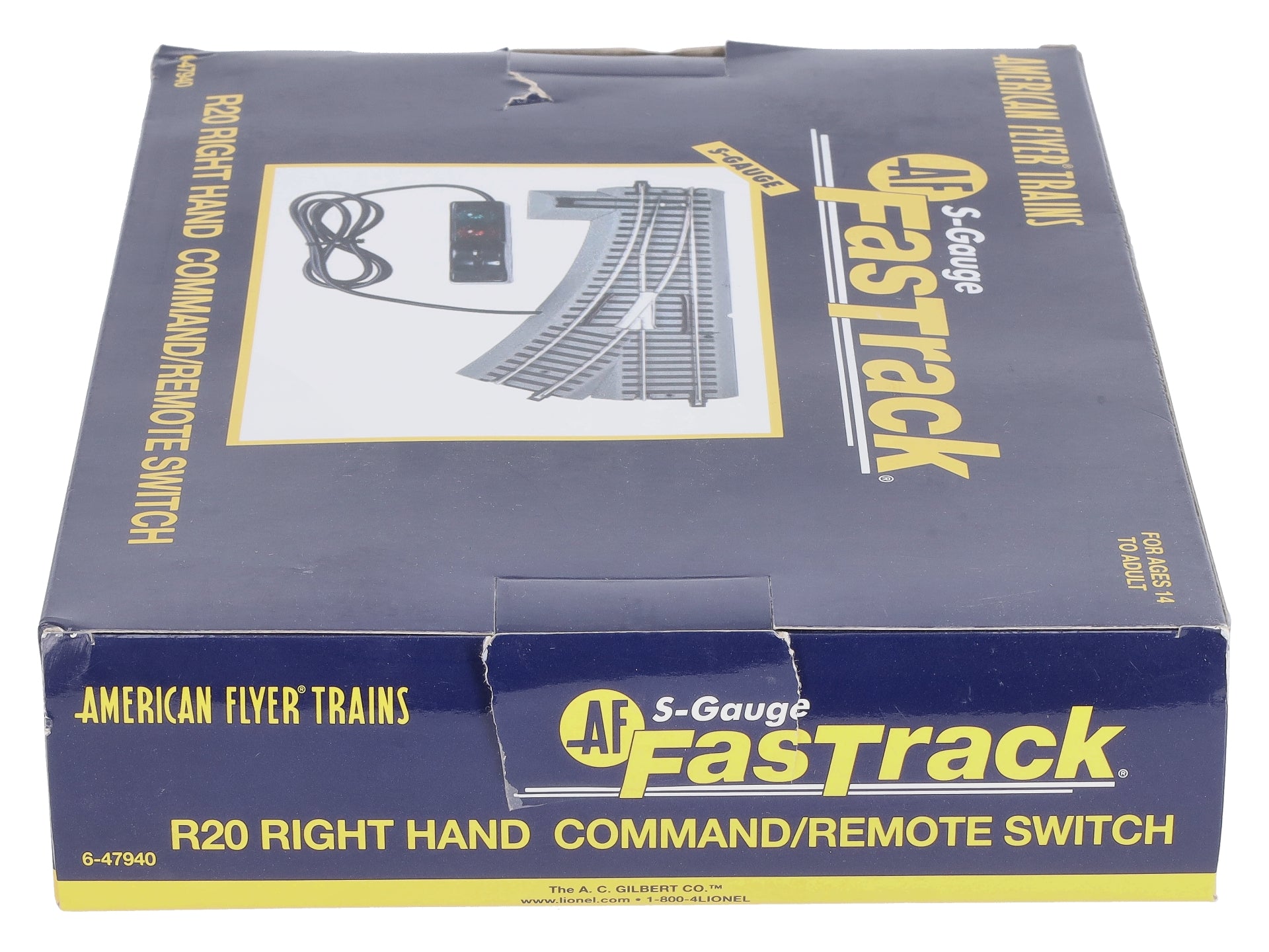 American Flyer 6-47940 S Right Hand R-20 FasTrack Command Control Switch Turnout