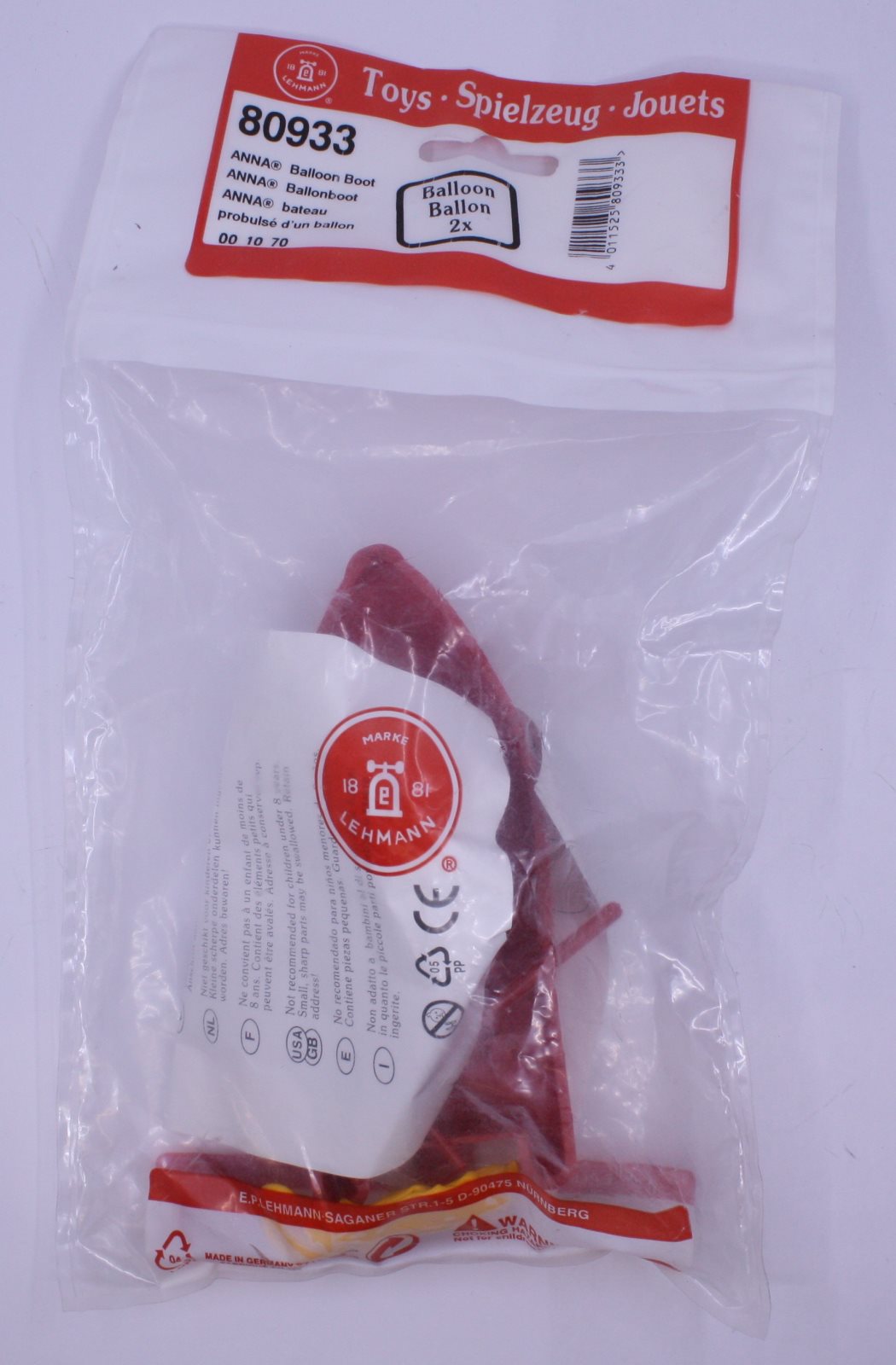 LGB 80933 GNOMY ANNA Toy Balloon Boat Toy