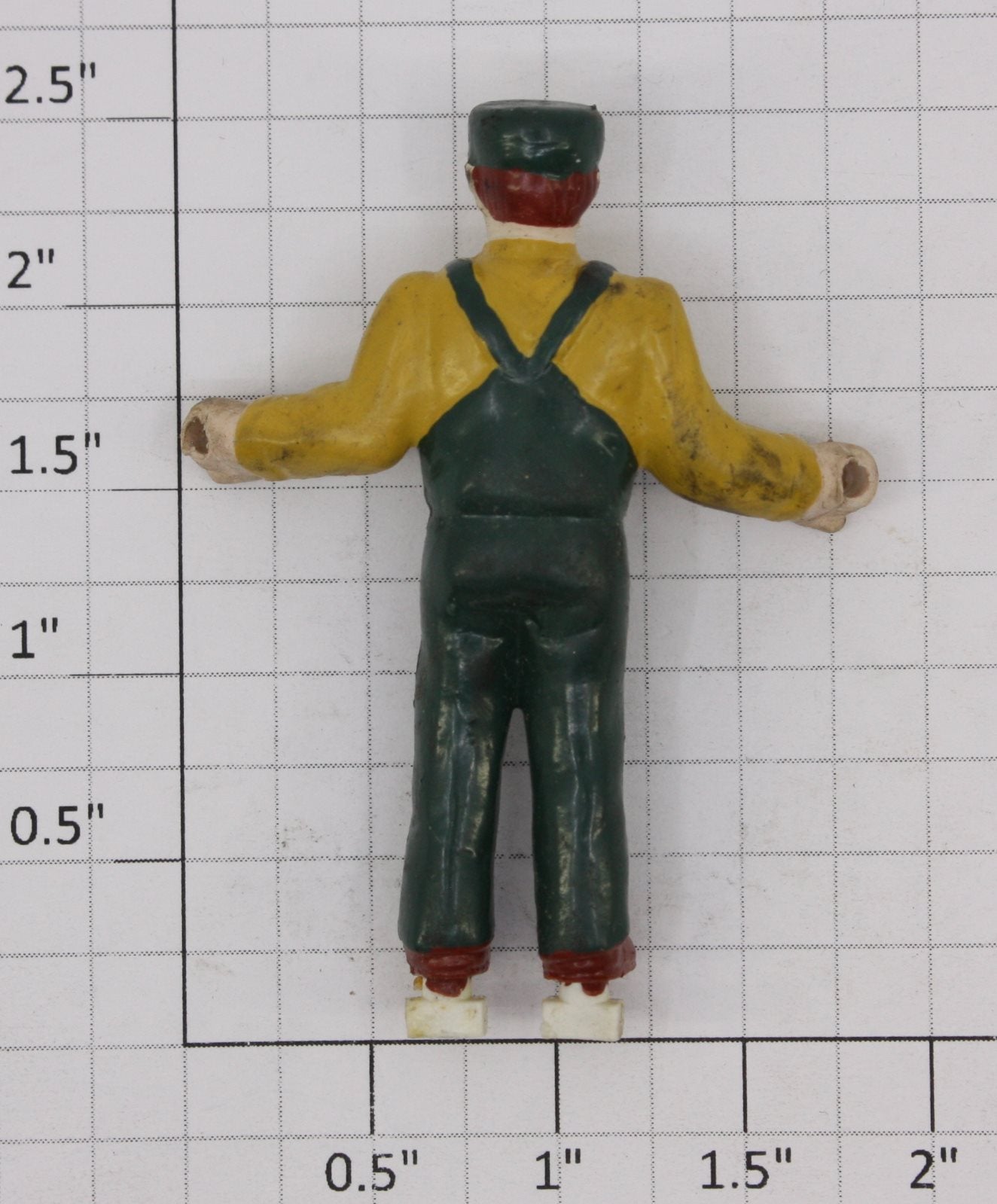 K-Line K2625-FWO Handcar Figure with Green Hat, Overalls, and Yellow Shirt