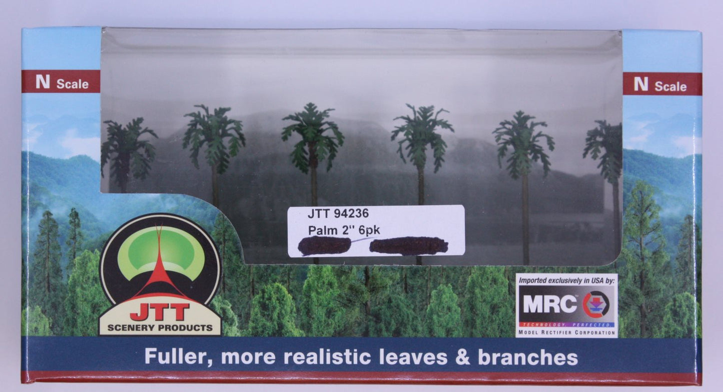JTT Scenery Products 94236 Z 2" Pro Palm Tree (Pack of 6)