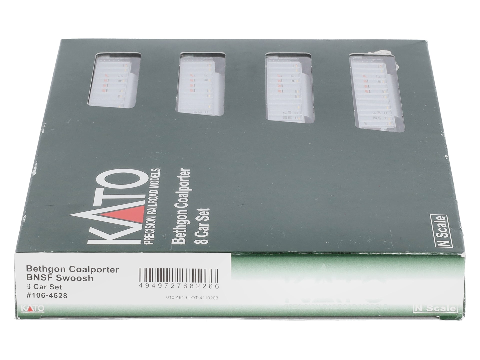 Kato 106-4628 N BNSF Swoosh Bethgon Coalporter Car (Set of 8)
