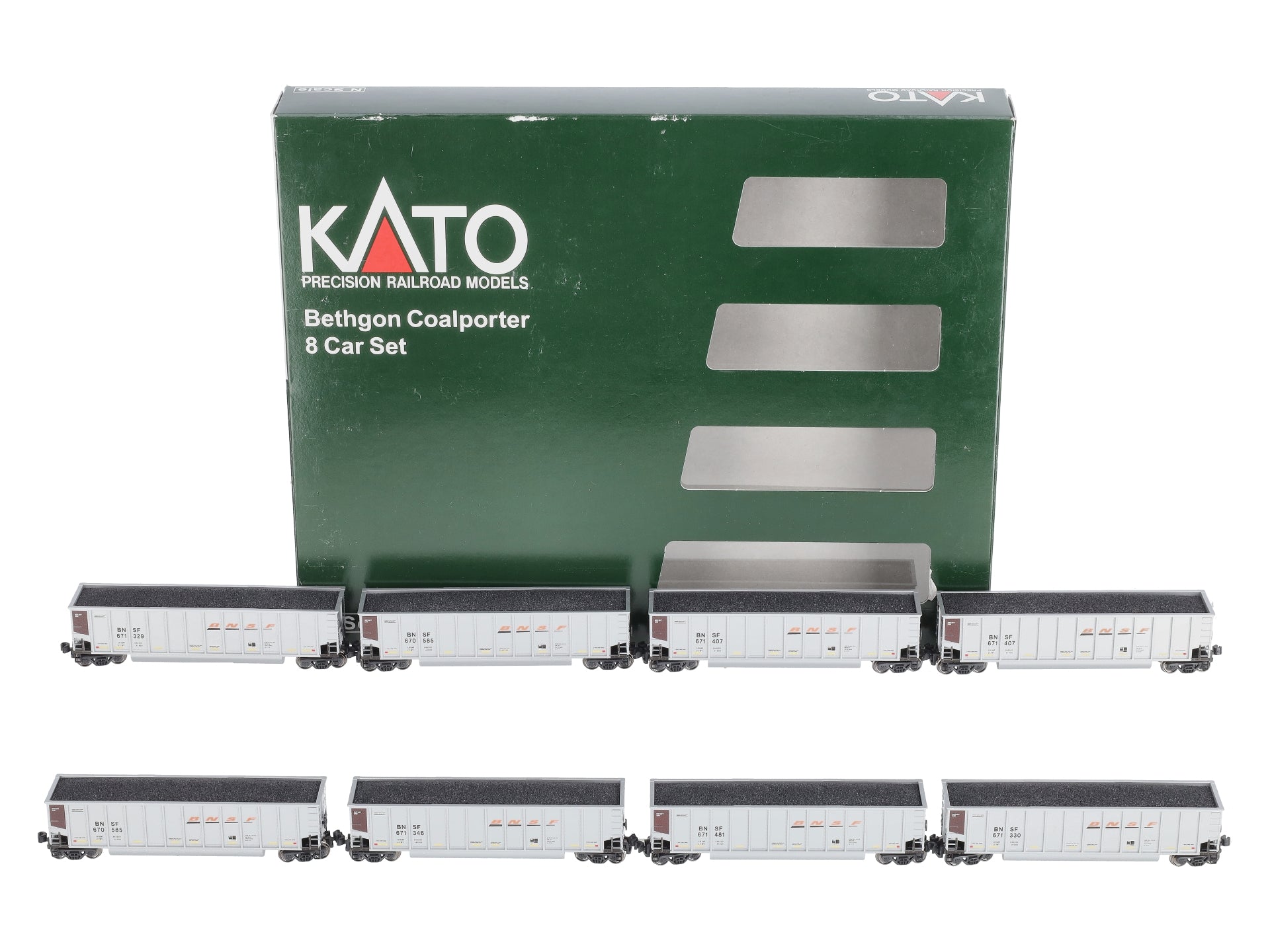 Kato 106-4628 N BNSF Swoosh Bethgon Coalporter Car (Set of 8)