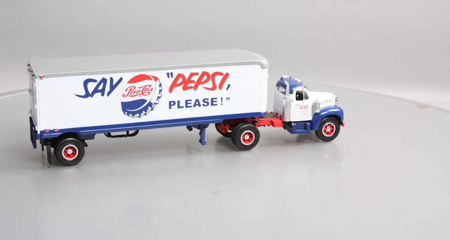 First Gear 19-1357 1:34 Scale 1960 B-61 Mack Pepsi Tractor and Trailer LN/Box