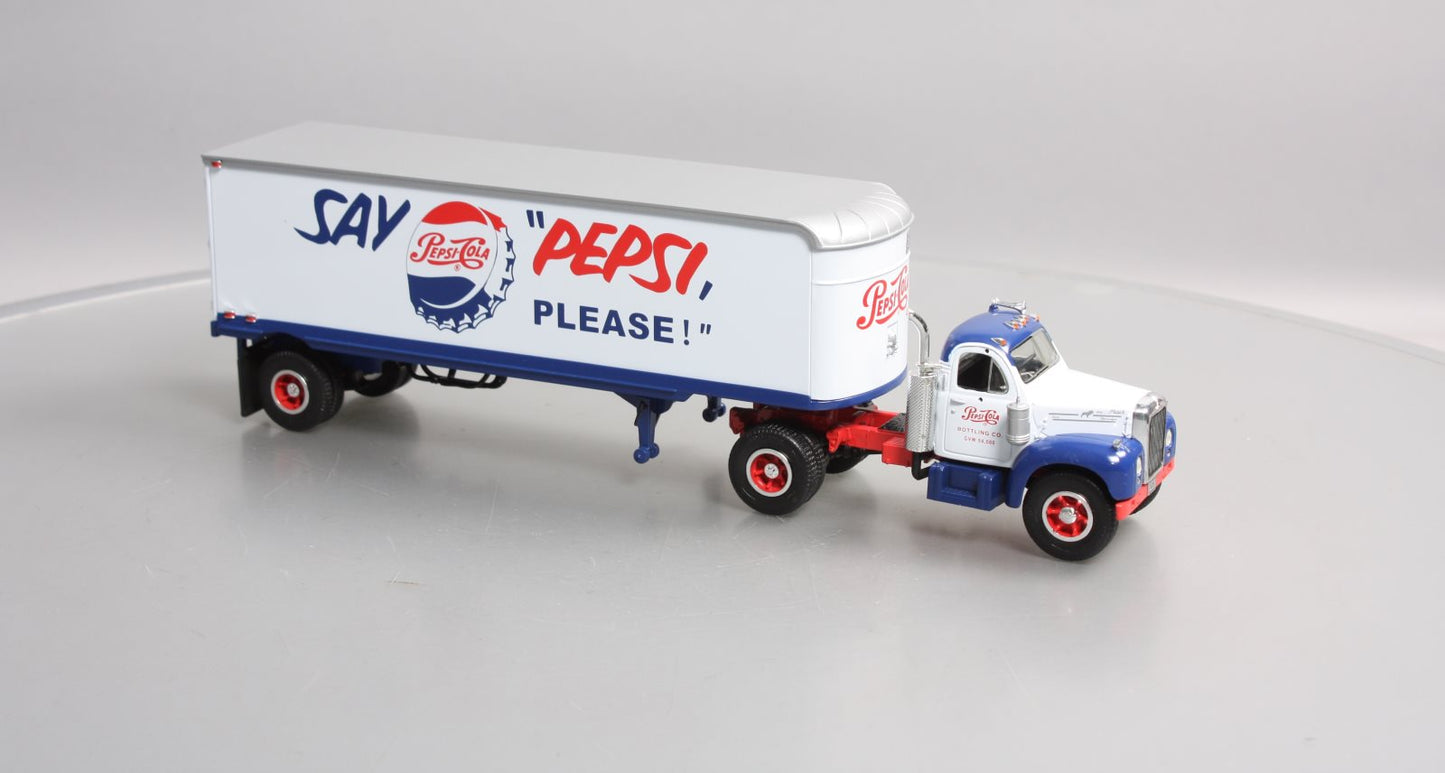 First Gear 19-1357 1:34 Scale 1960 B-61 Mack Pepsi Tractor and Trailer LN/Box
