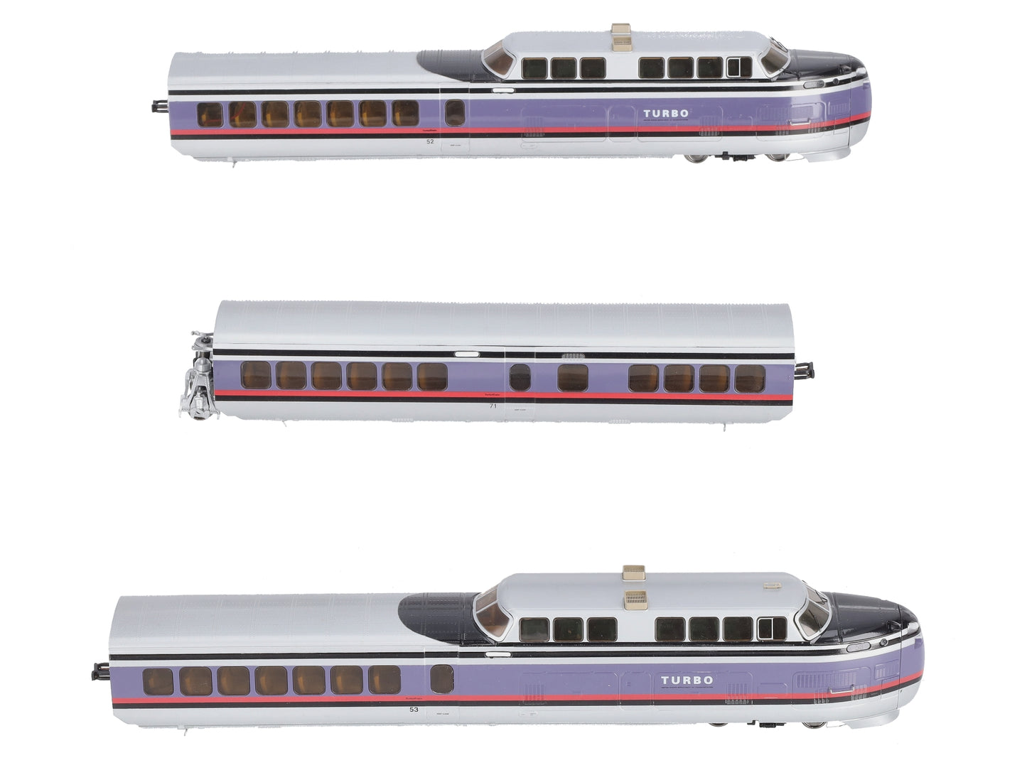 Rapido Trains 200002 Penn Central TurboTrain HO Gauge Diesel Passenger Train Set