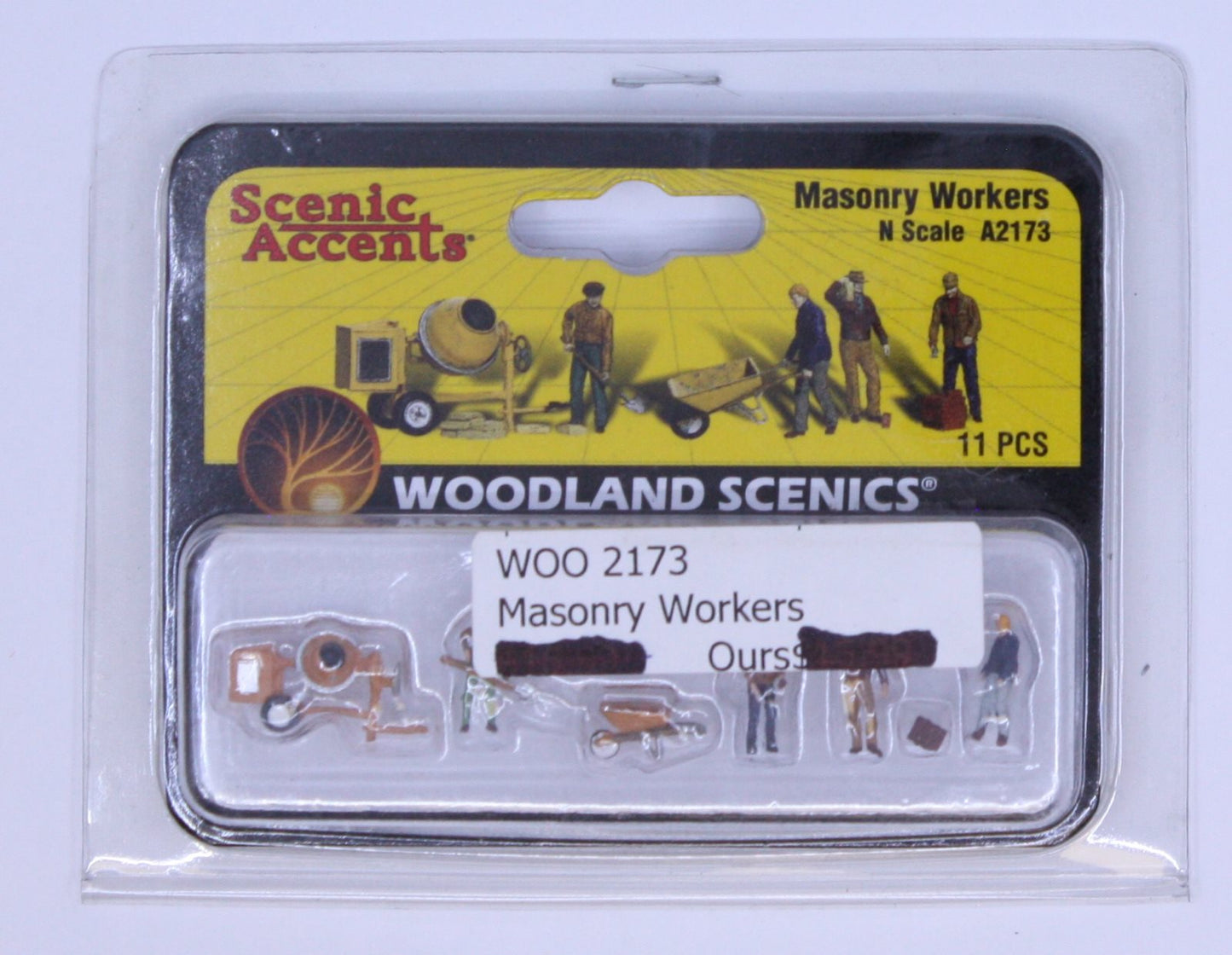 Woodland Scenics A2173 N Scenic Accents Masonry Worker Figures (Set of 11)