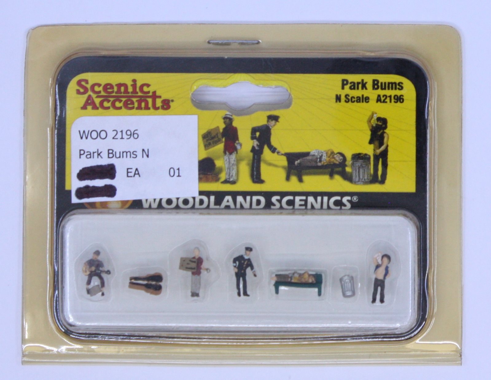 Woodland Scenics A2196 N Scenic Accents Park Bum Figures (Set of 9)