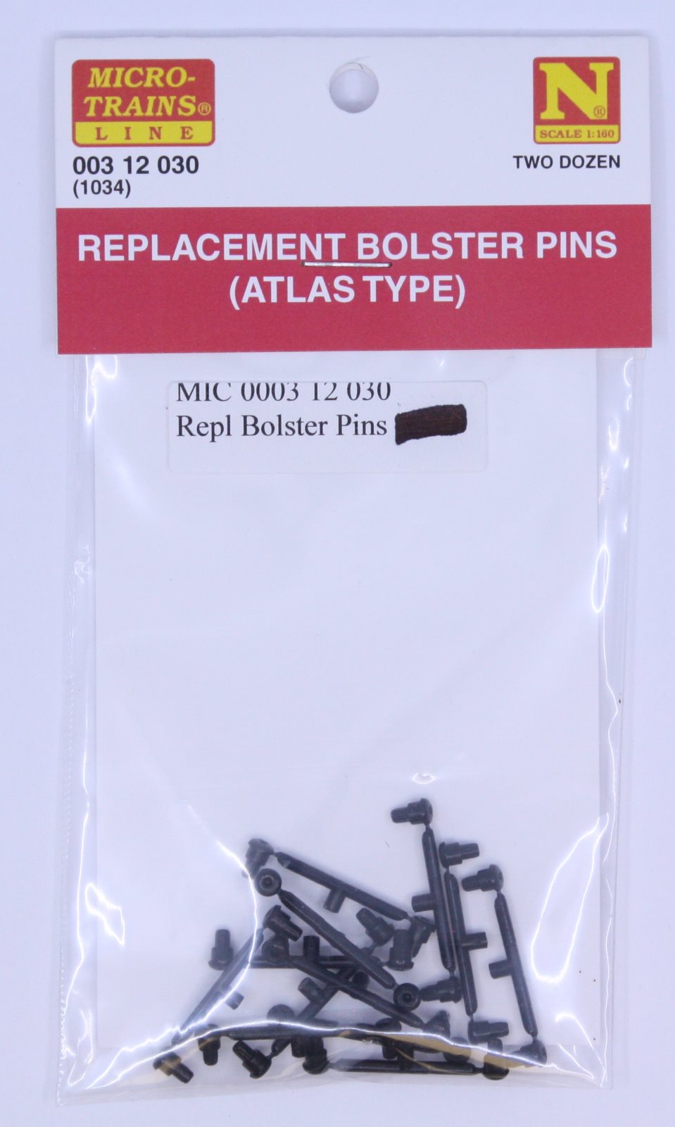 MicroTrains 00312030 N Bolster Pins For Conversion of Atlas (Bag of 24)