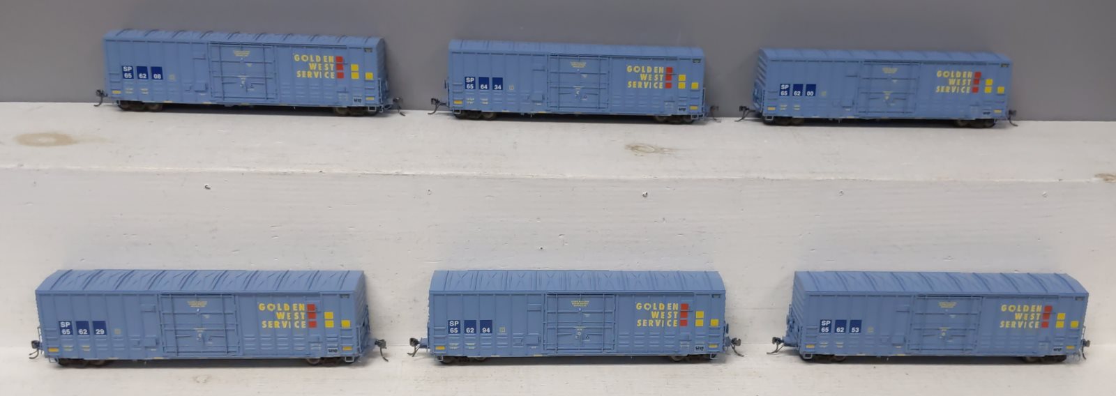 Rapido Trains 137005 HO GWS SP Patch PC&F B100-40 Boxcar (Set of 6)