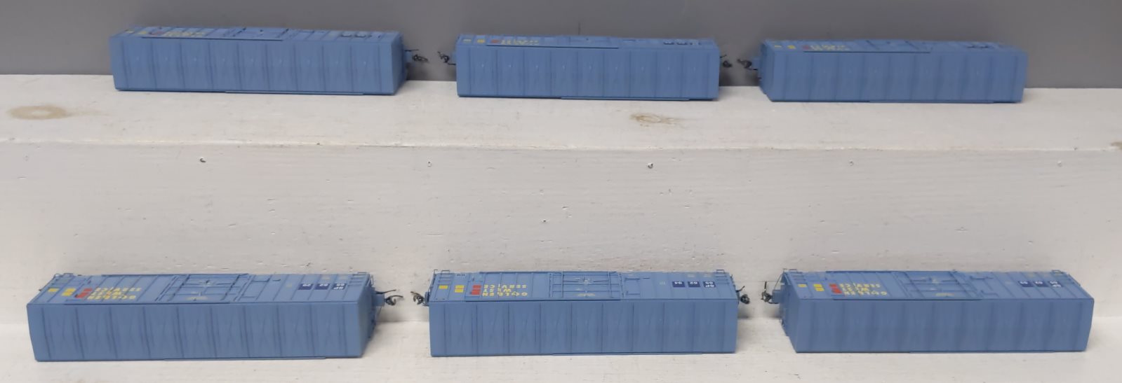Rapido Trains 137005 HO GWS SP Patch PC&F B100-40 Boxcar (Set of 6)