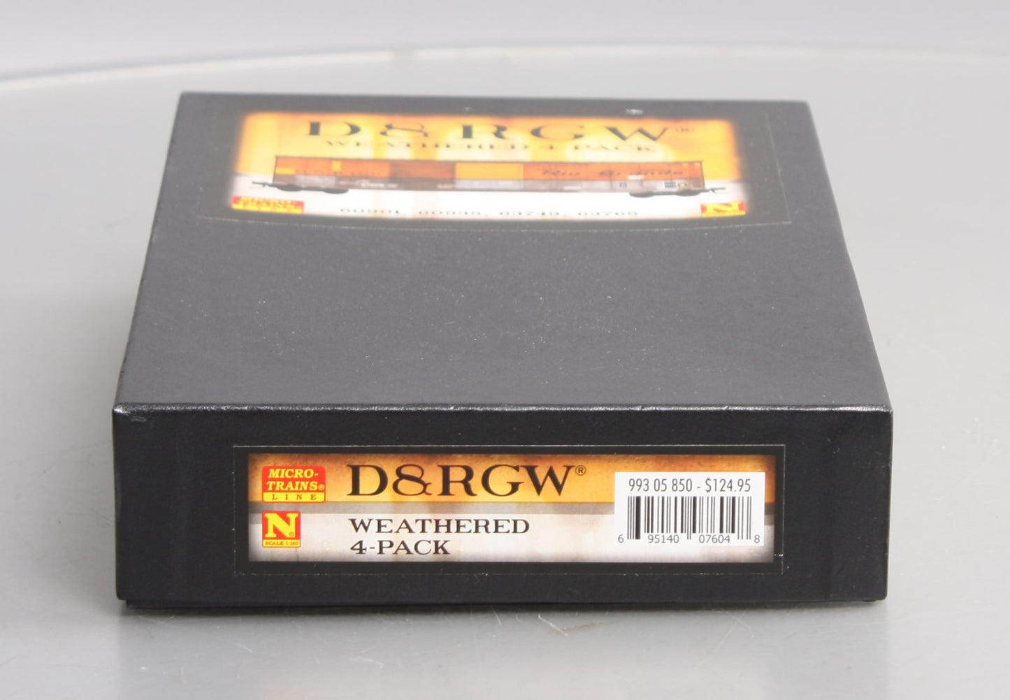 Micro-Trains 99305850 N D&RGW Weathered 50' Standard Boxcar (Set of 4)