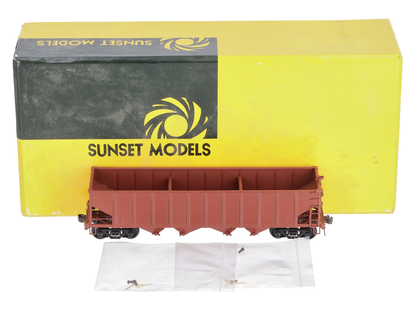 Sunset Models HO Scale BRASS Pennsylvania H-21 Hopper Car - Painted EX/Box