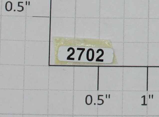 K-Line K2412-2702 #2702 GP-38 Adhesive Sticker Number Board