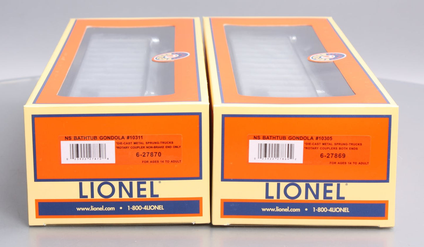 Lionel 6-27868 Norfolk Southern Bathtub Gondolas (Set of 2)