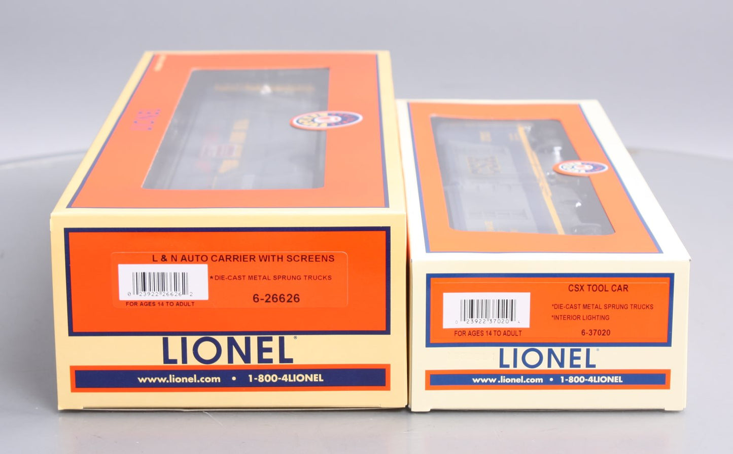 Lionel 6-30138 O-27 Chessie System Freight Cars Add-On (Set of 2)