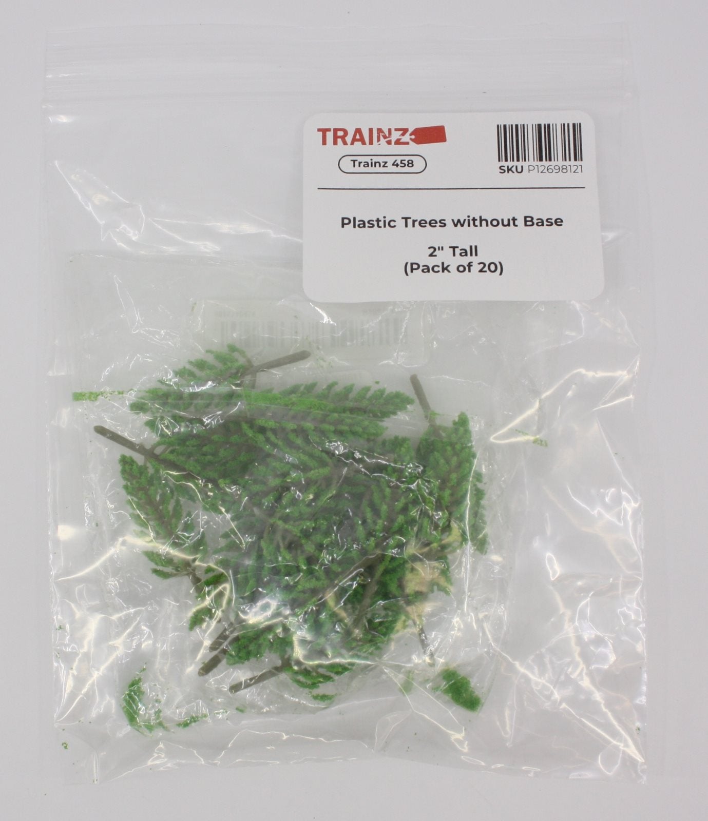 Trainz 458 Plastic Trees without Base 2" Tall (Pack of 20)