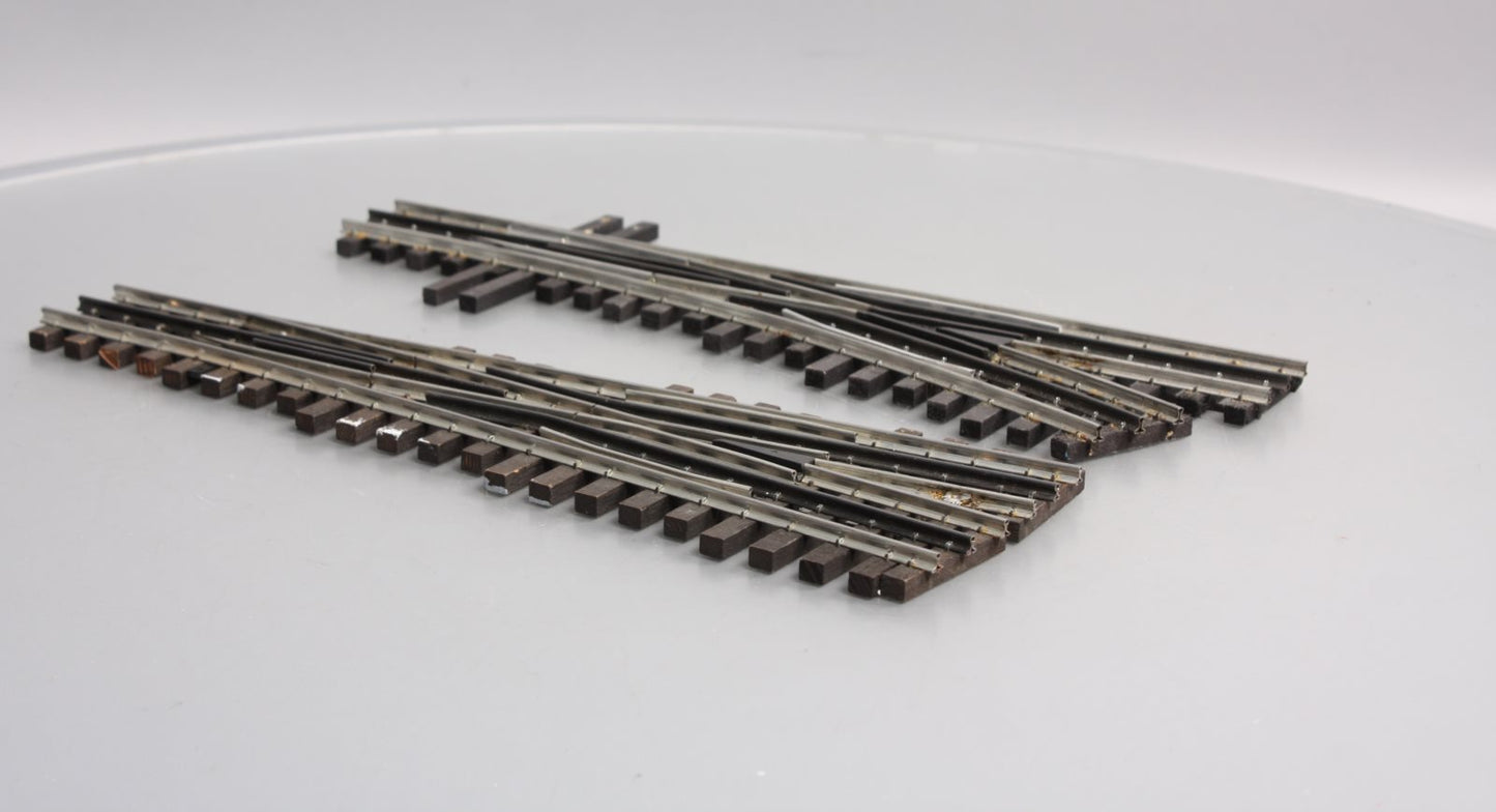 Ross Custom Switches O Gauge O72 Right Hand & 11 Degree Wye Switch Turnouts [2] VG