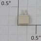 K-Line K3180-X016 White 2-Pin Female Connector with Pins