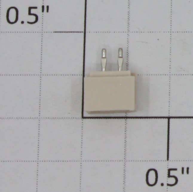 K-Line K3180-X016 White 2-Pin Female Connector with Pins