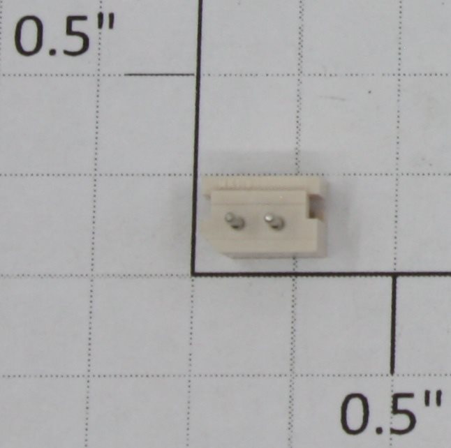 K-Line K3180-X016 White 2-Pin Female Connector with Pins