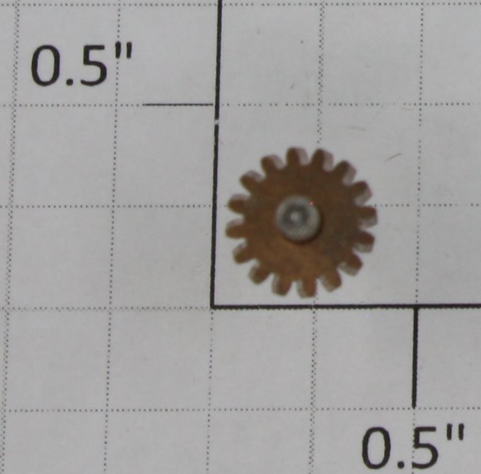 K-Line K2630-06-01 Axle Shaft with 16-Tooth Brass Gear Assembly