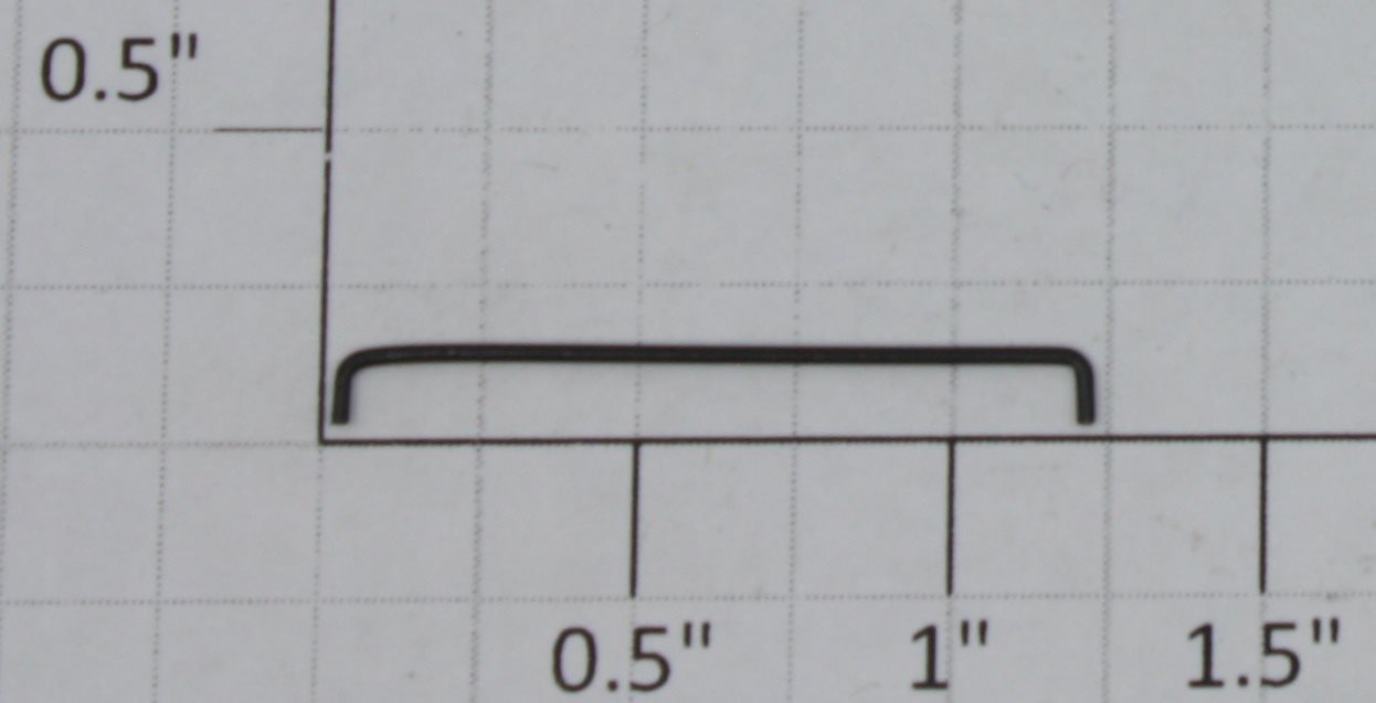 K-Line K2500-M006 1-1/4" Long Black Handrail
