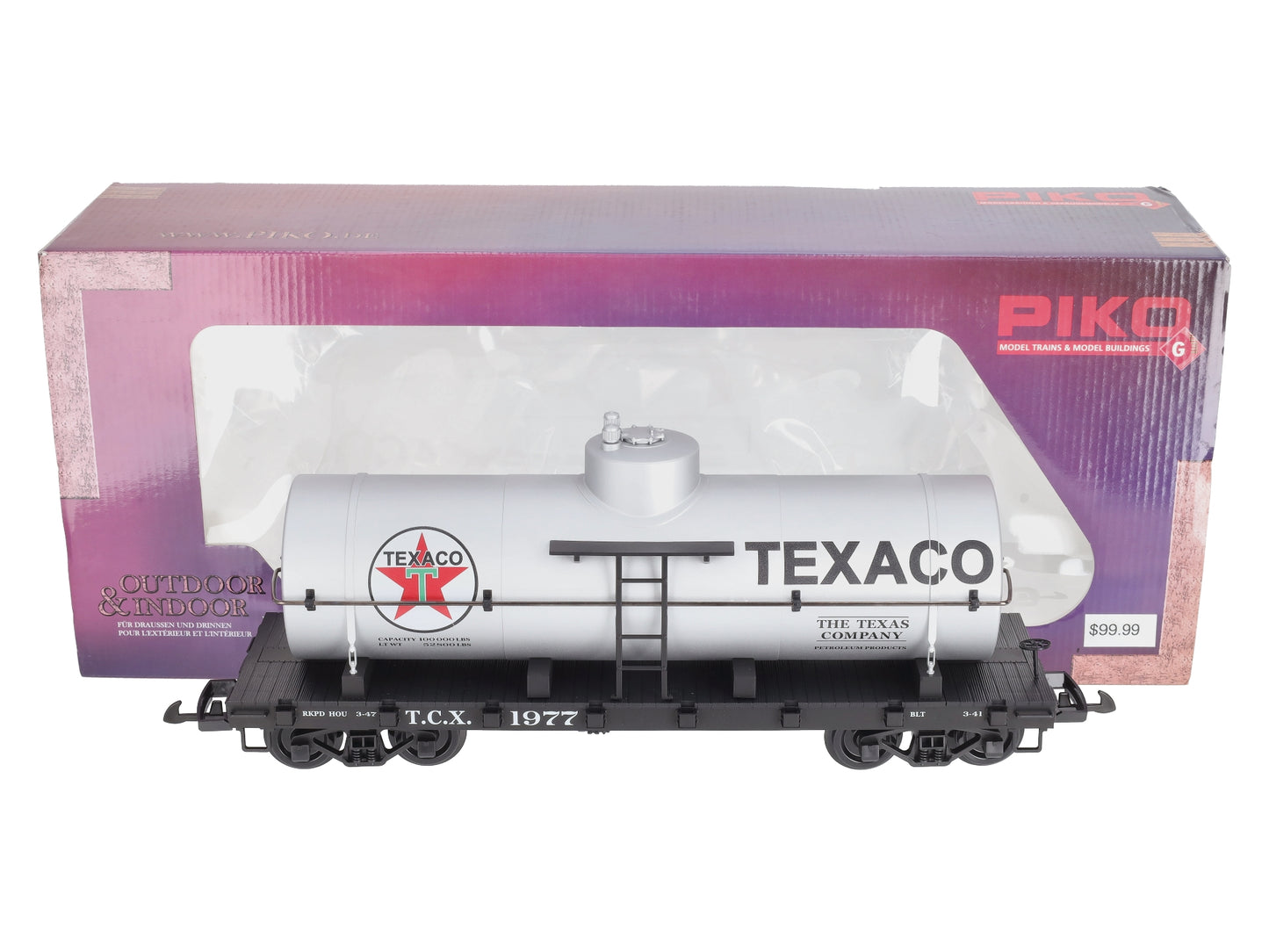 Piko 38728 G Scale Texaco Tank Car #1977 EX/Box