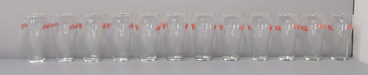 Coca-Cola Clear Glass Cups [10] EX