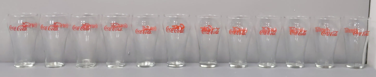 Coca-Cola Clear Glass Cups [10] EX