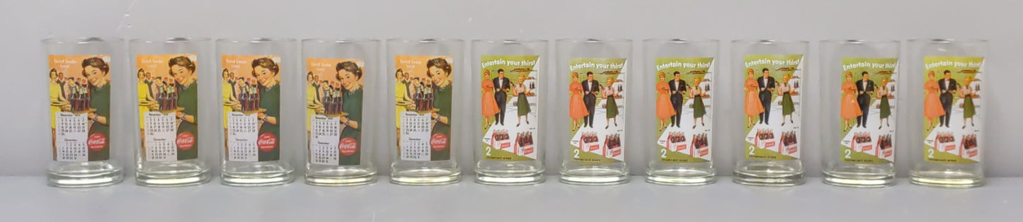 Coca-Cola Assorted Glass Cups [11] EX