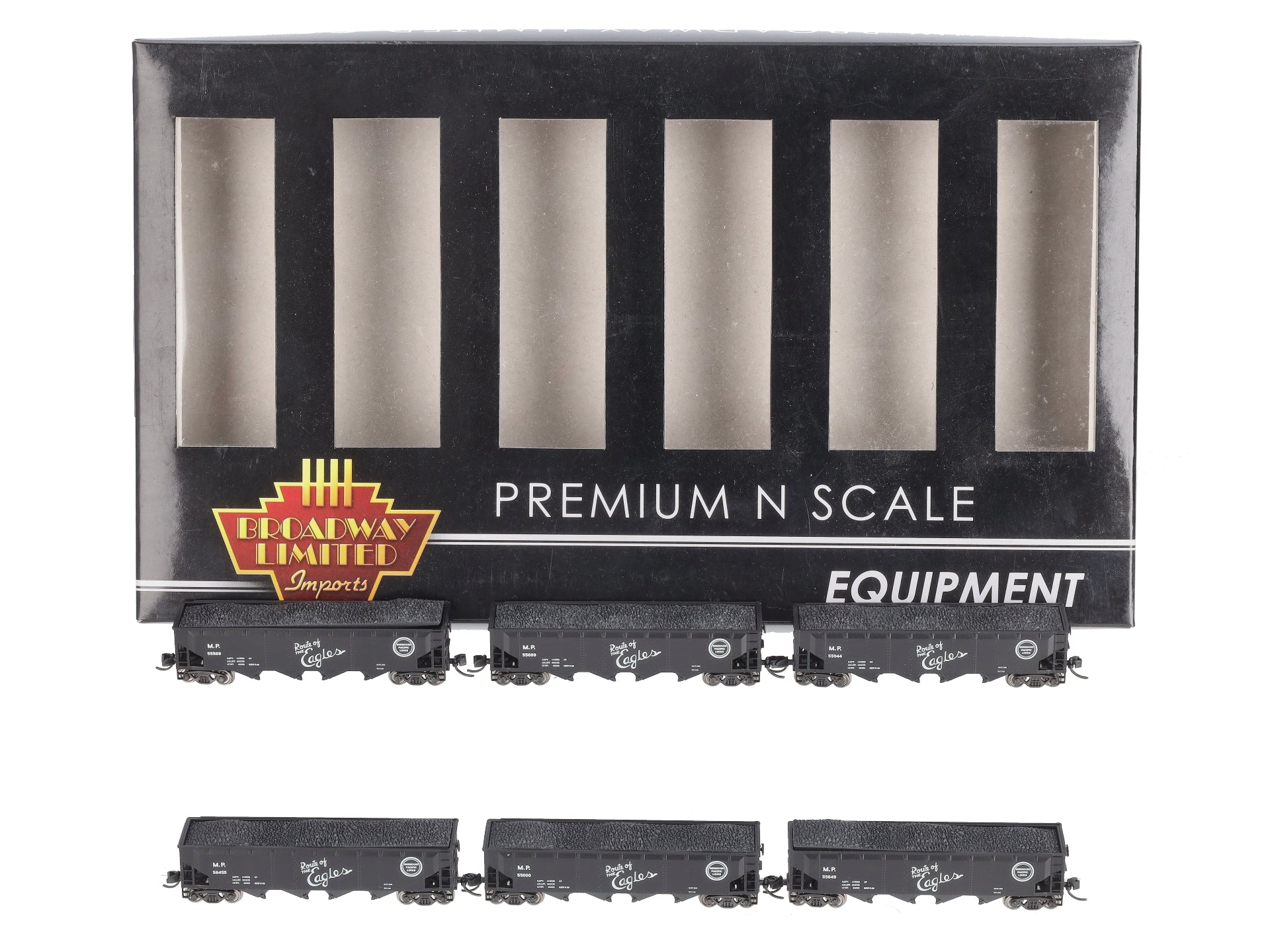 Broadway Limited 3195 N MP ARA 70-Ton 4-Bay Hopper w/Load Set A (Pack of 6)