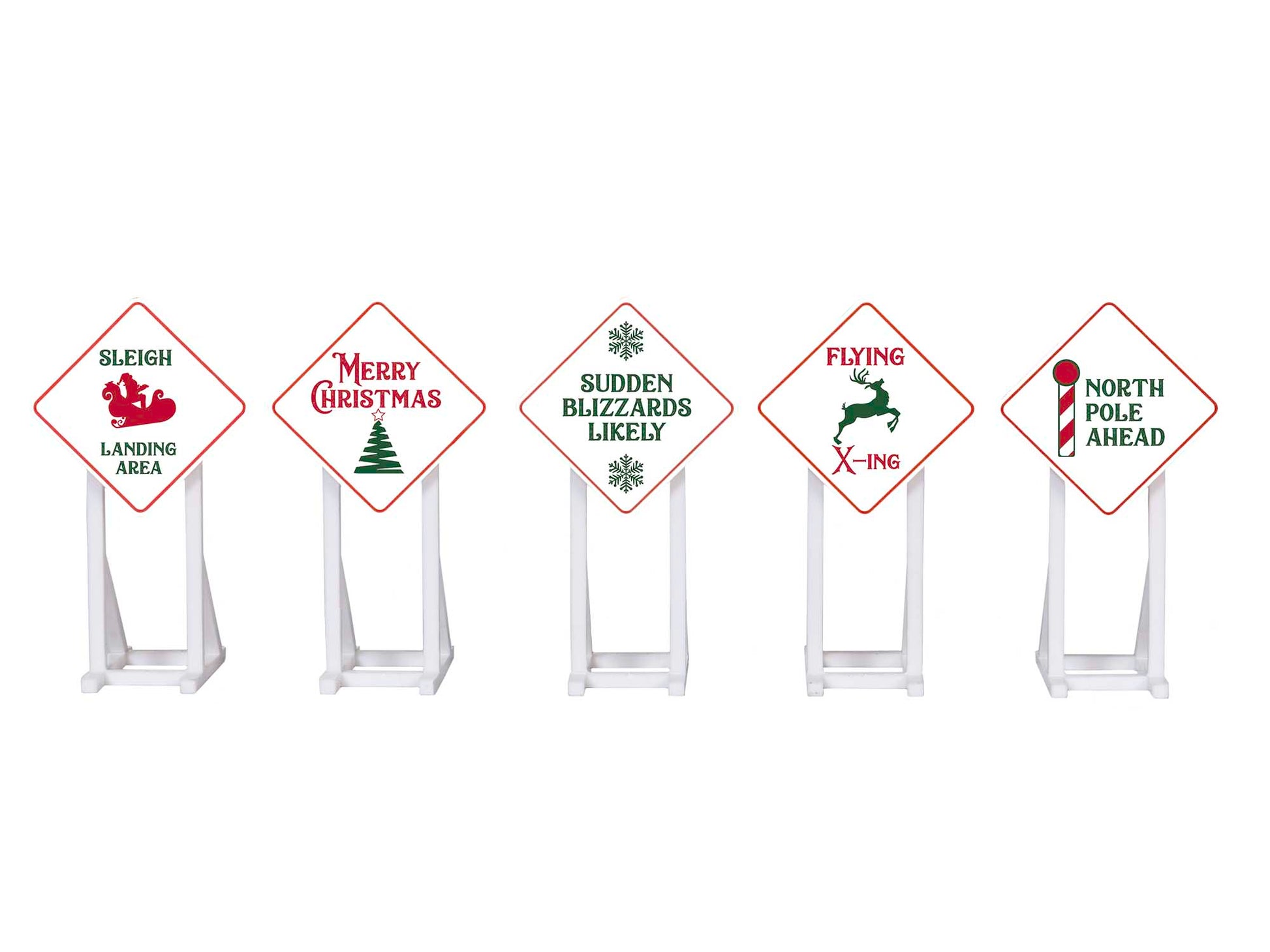 Lionel 2030260 O Scale Plastic Christmas Signs (Set of 5)