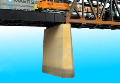 Monroe Models 258 N Bridge Pier Board-Formed Concrete Double Track