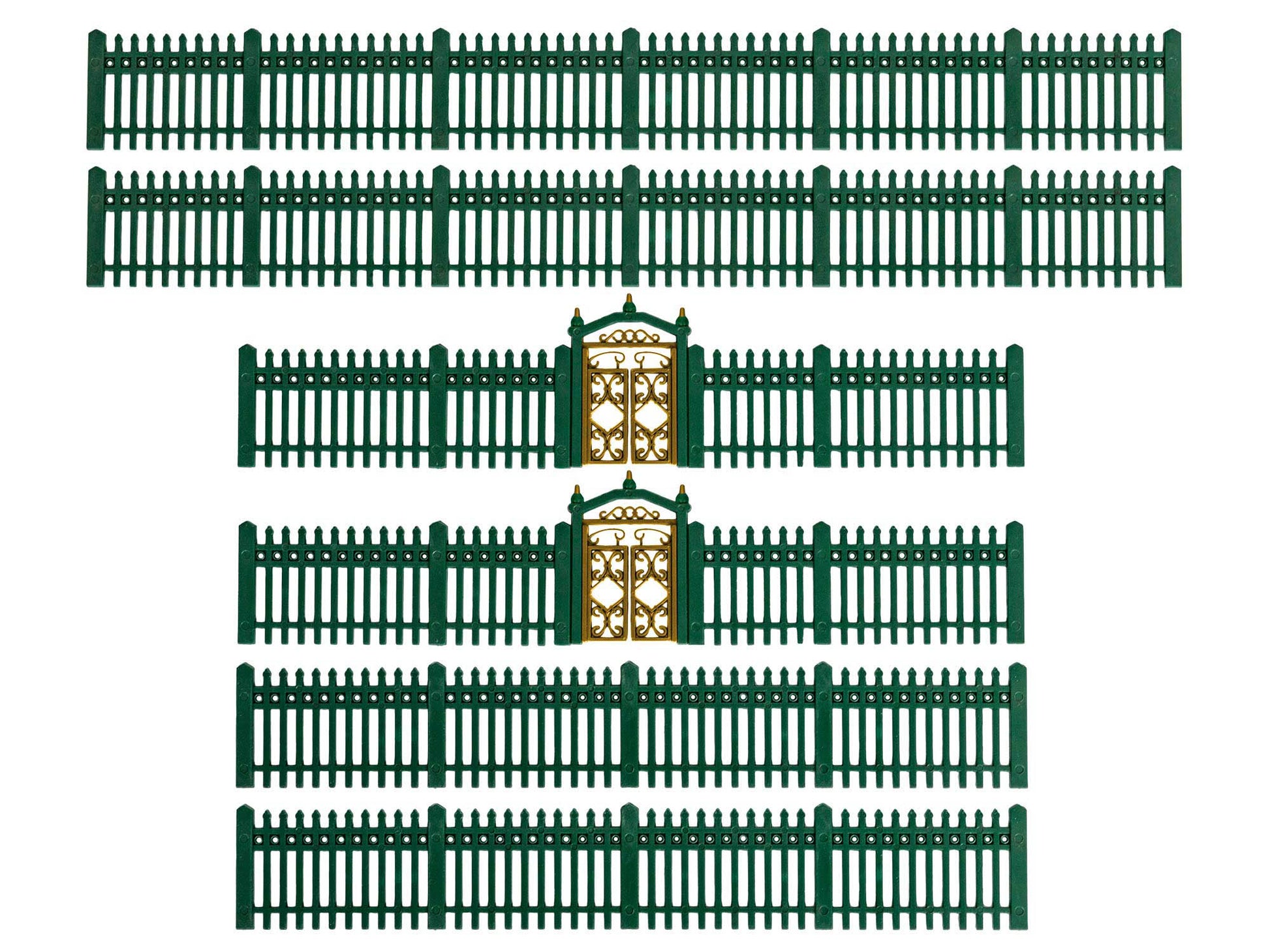Lionel 2057150 HO Green Iron Fence
