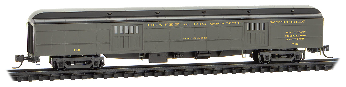 Micro-Trains 14700390 N D&RGW 70' Heavyweight Baggage Car #742