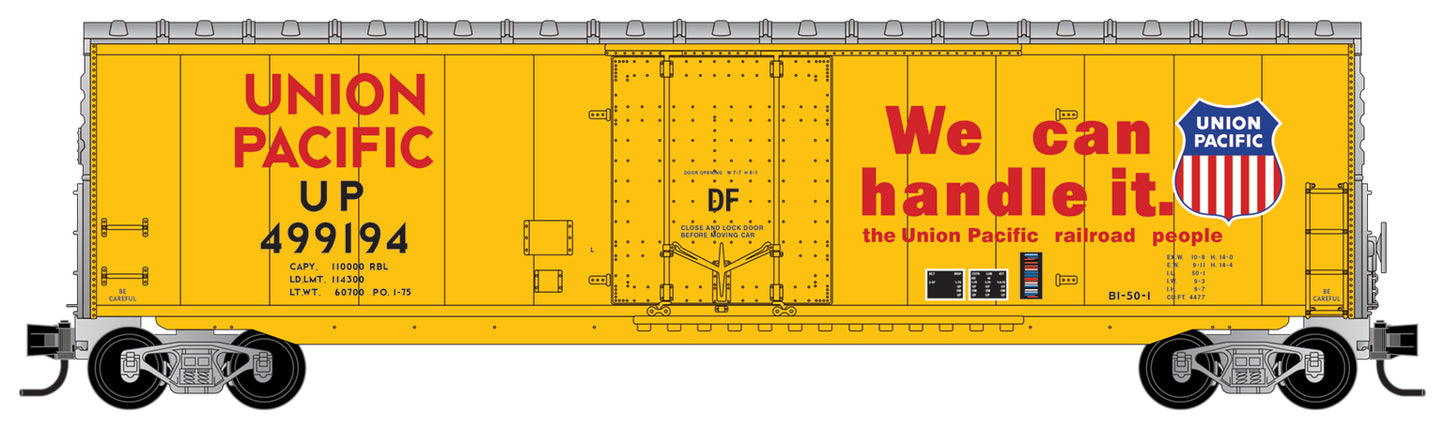 Micro-Trains 18100142 N Union Pacific 50' Standard Plug Door Boxcar #499194