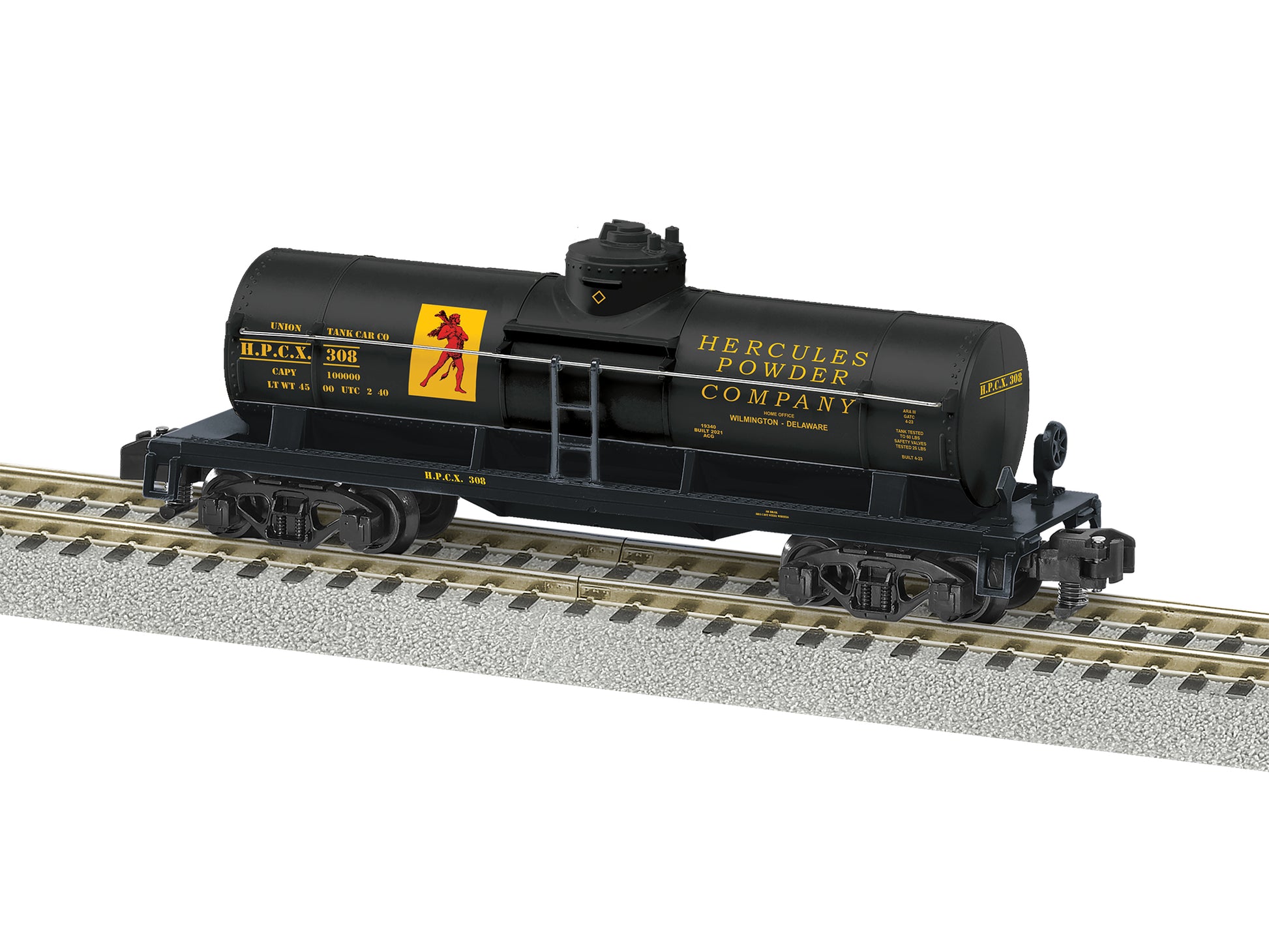 American Flyer 2119340 S Hercules Powder Single Dome Tank Car #308