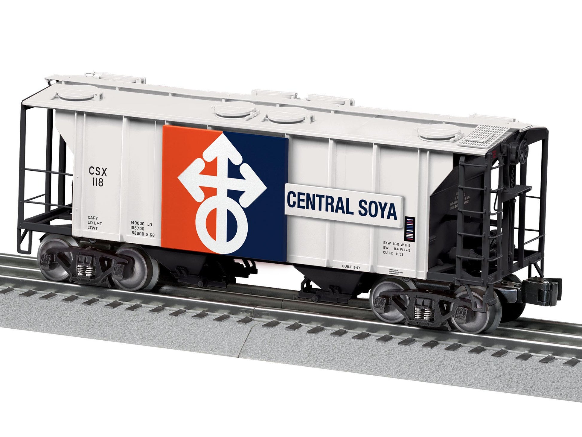 Lionel 2126190 O Central Soya PS-2 Hopper #118