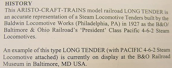 Aristo-Craft 21410 G Southern Pacific 4-6-2 Steam Locomotive