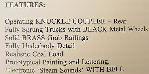 Aristo-Craft 21410 G Southern Pacific 4-6-2 Steam Locomotive