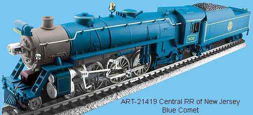 Aristo-Craft 21419 CNJ Blue Comet 4-6-2 Steam Loco.