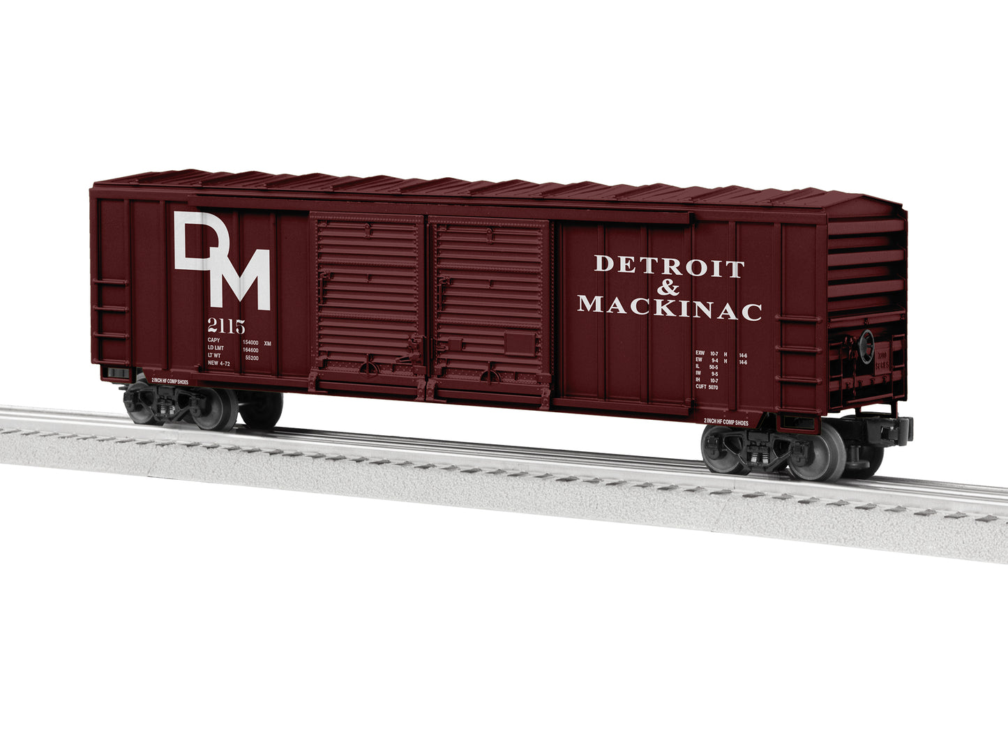 Lionel 2143101 O Detroit & Mackinac Double Door Boxcar #2115