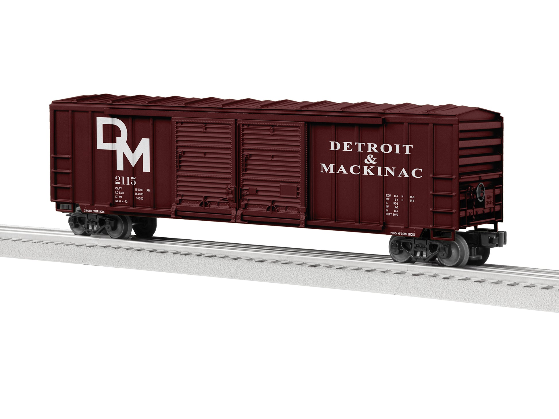 Lionel 2143101 O Detroit & Mackinac Double Door Boxcar #2115