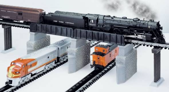 Lionel 6-21451 Girder Bridge w/3 Stone-Style Piers